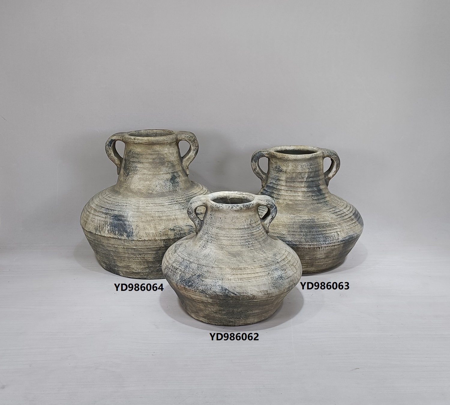 High quality Old looking cement flower pot with ear