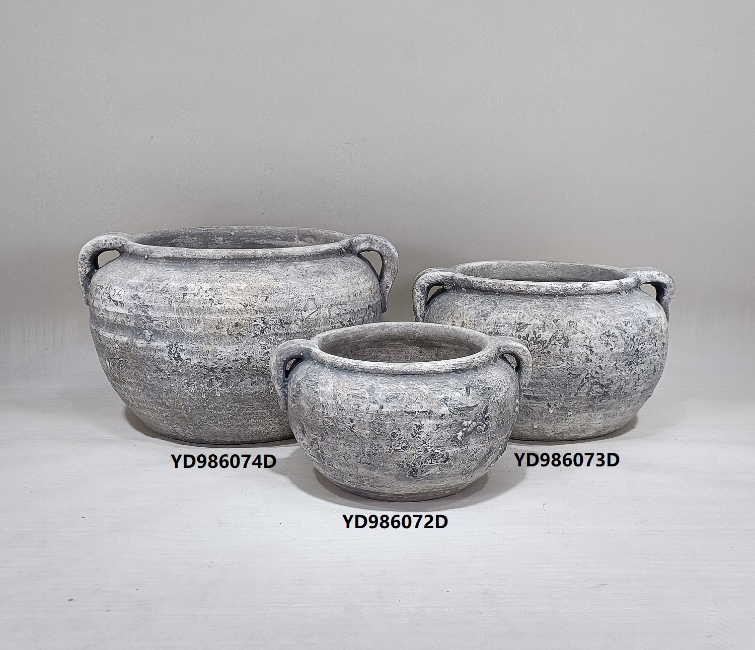 Natural pastoral garden antique with decal cement flowerpot with ear manufacturer flower pot