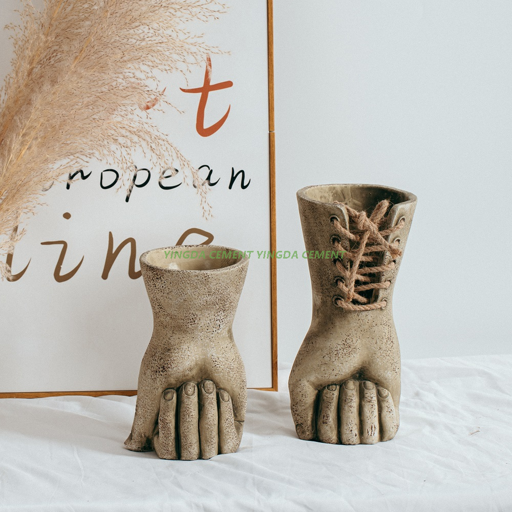 Wholesale Creative Design Matte Face Flower Pot Home Decorative Cement Succulent Planter Pot