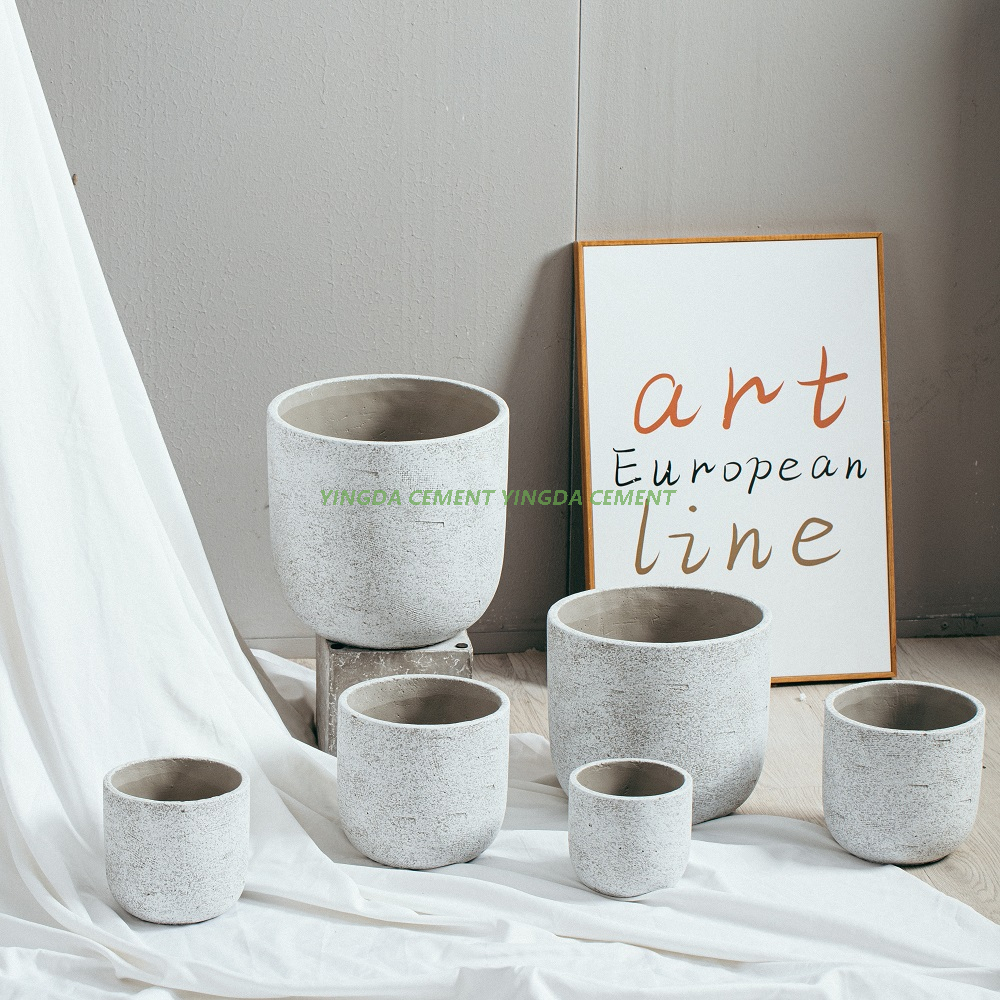 Plant Pots Wedding Decoration Matte Cement Flower Pot