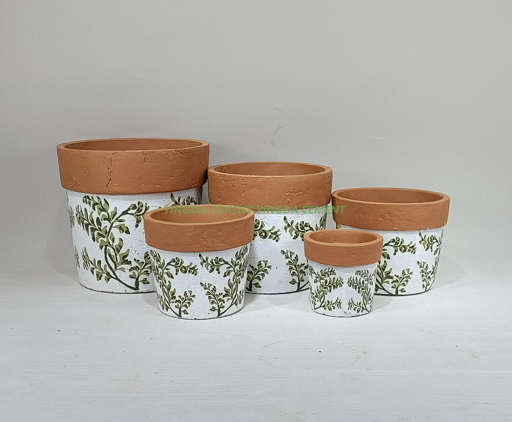 Creative Design Planter Pot Garden Decoration Rustic Cement Flower Pot for Sale