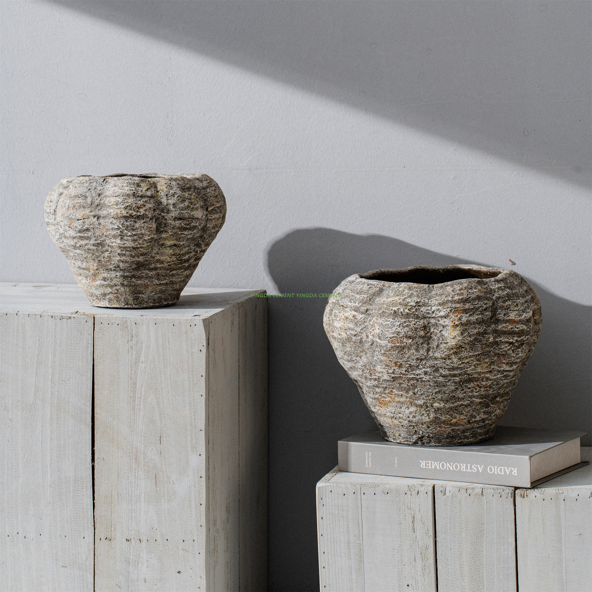 Hand-painted Cement Kiln-transformation Succulent Plant Pot 