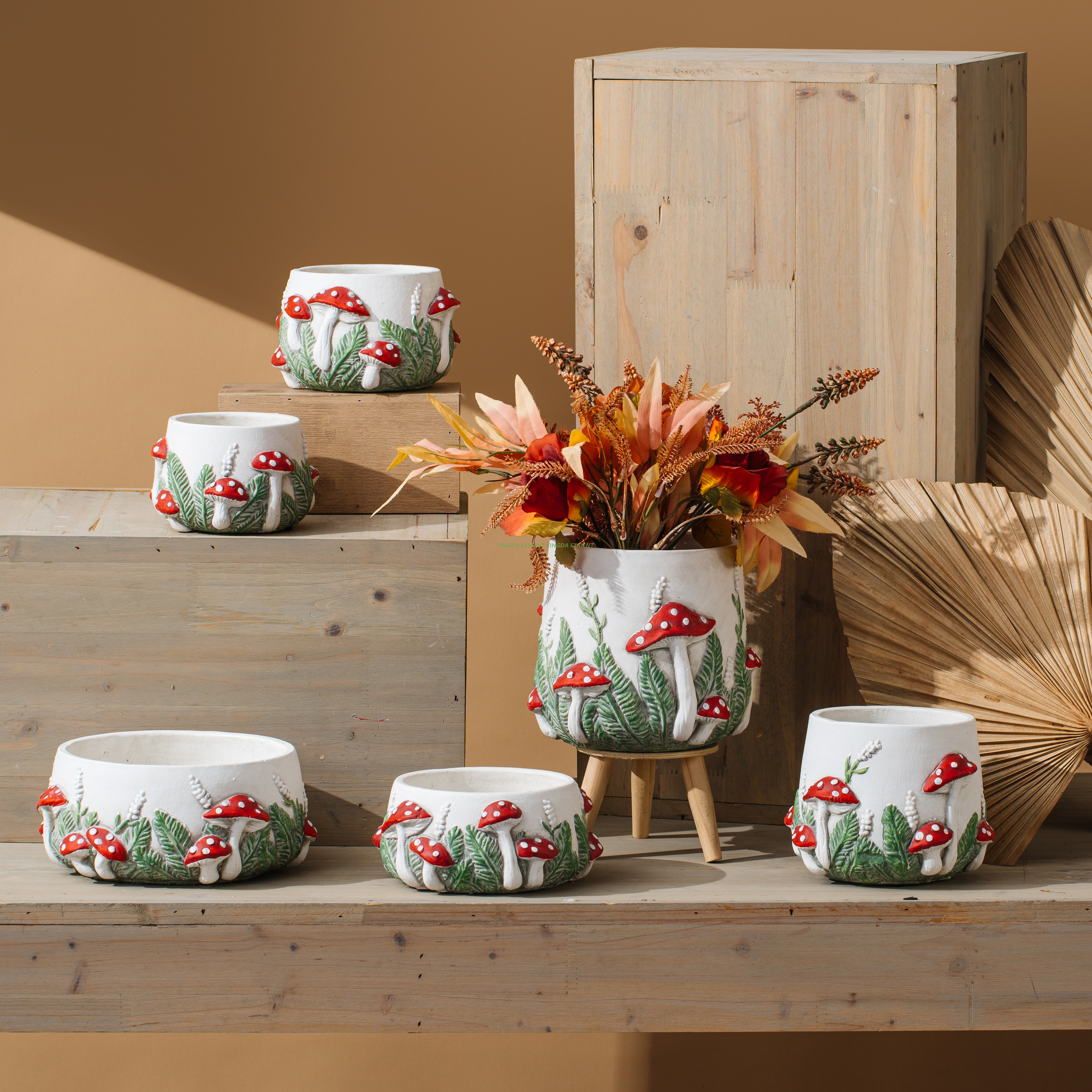 Halloween New Cement Character Flower Pot Creative Succulent Indoor Skull Pottery Craftsmanship Decoration Flower Pot