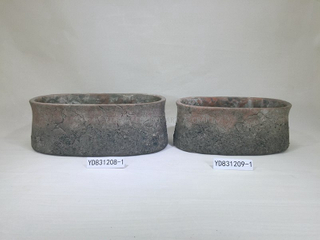 Imitated Porcelain Oval Garden Planter Pots