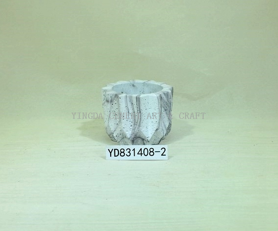 Solid Marble Tiny Round Concrete Succulent Planter Pots