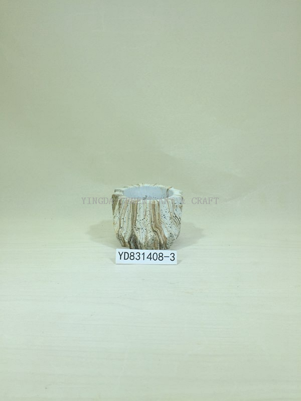 Solid Marble Tiny Round Concrete Succulent Planter Pots