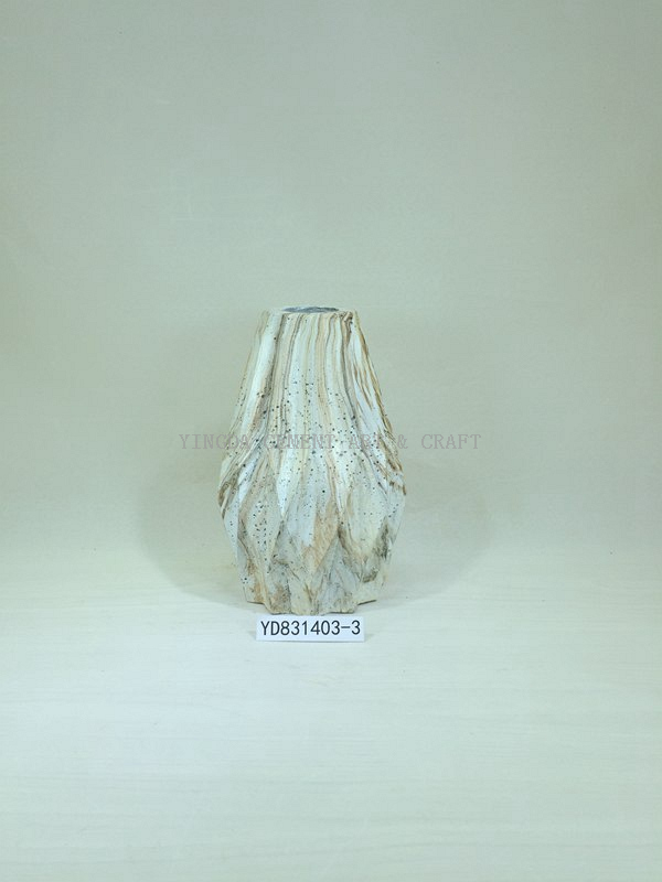 Solid Brown Marble Modern Concrete Vase Planter