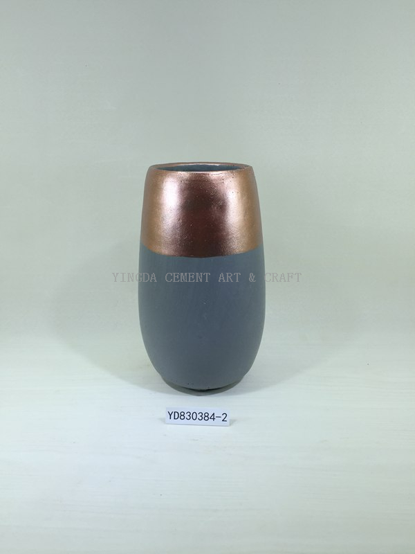 Metallic Pot Round Cement Planter Pots