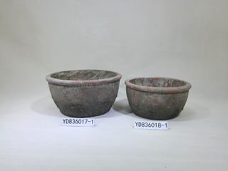 Antique Clay Bowl Round Cement Planter Pots