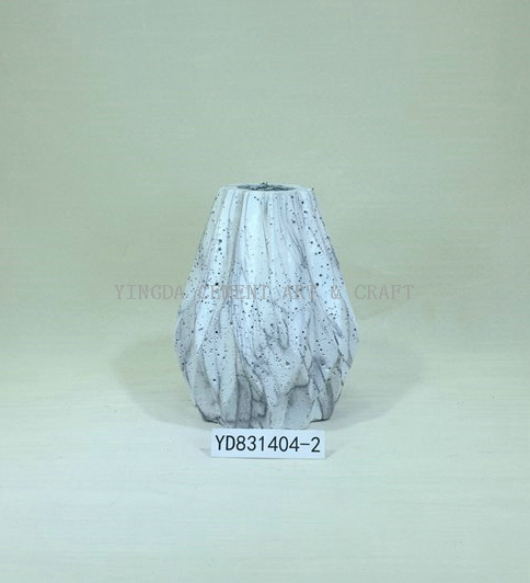 Solid Brown Marble Modern Concrete Vase Planter
