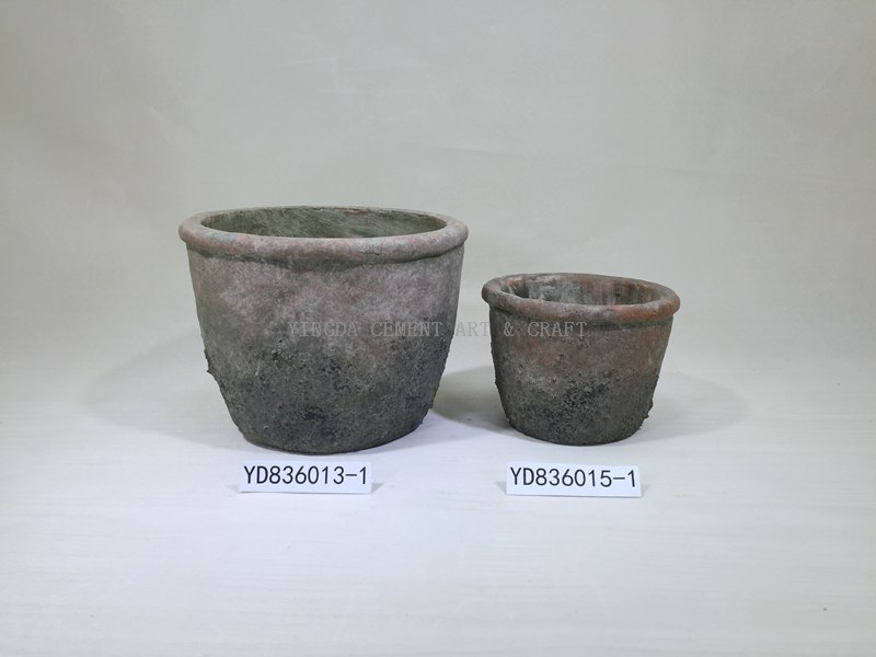 Antique Clay Vase Round Cement Planter Pots